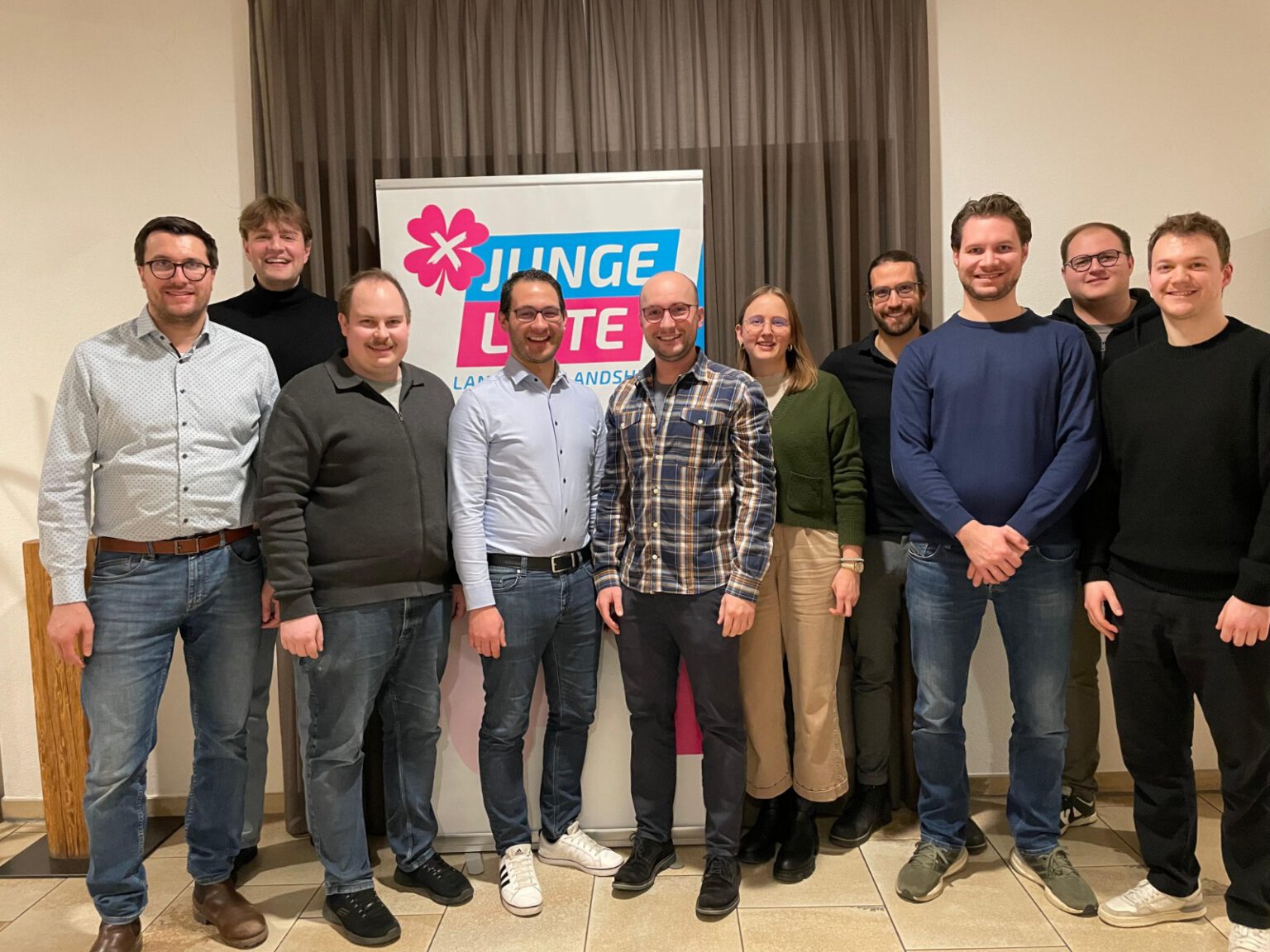 Kandidaten der Jungen Liste zum Auftakt des Kreistagswahlkampfs